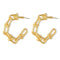 Golden Shell Bangle Hoops