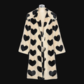 Love Pattern  Faux Fur Coat