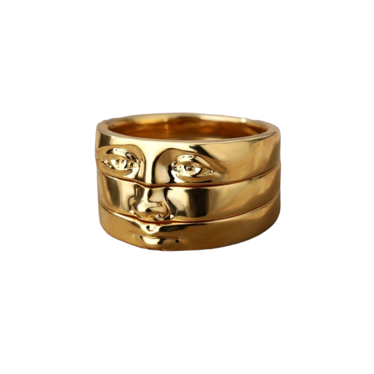 3 Stack Face Ring