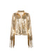Silver Tassel Sequin Jacket Retro Long-sleeved