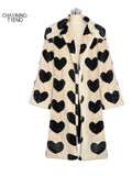 Faux Fur Heart Coat