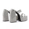 Striped Platform Heels