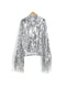 Silver Tassel Sequin Jacket Retro Long-sleeved
