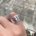3 Stack Face Ring