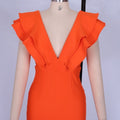 Burnt Orange Bandage Dress