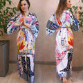 Printed Half Sleeve Summer Beach Kimono Cardigan
