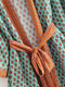 Peacock Print Sashes Kimono