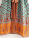 Peacock Print Sashes Kimono