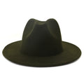 Army Green Inner Red Patchwork Vintage Fedora