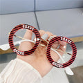 Personality Letter Oversized Clear Glasses