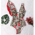 Floral Ruffle One Piece Swimsuit