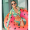 Multi Pattern Long Sleeve Bikini