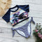 Multi Pattern Long Sleeve Bikini