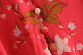 Vintage Chic Red Floral Print Bat Sleeve beach Kimono