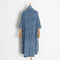 Vintage Denim Women Windbreaker Trench Coat