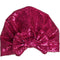 Rainbow Sequin Turban with Removable Bow