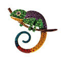 Rainbow Chameleon Brooch