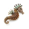 Rhinestone Seahorse Brooch