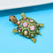 Rhinestone Turtle Brooche