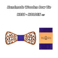 Handmade Floral Wooden Bow Tie