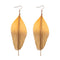 Gold&Blue Feather Earrings