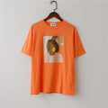 Vintage Abstract Painting Round Neck Tee