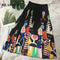 Characters Gather A-Line Mid-Calf Skirt